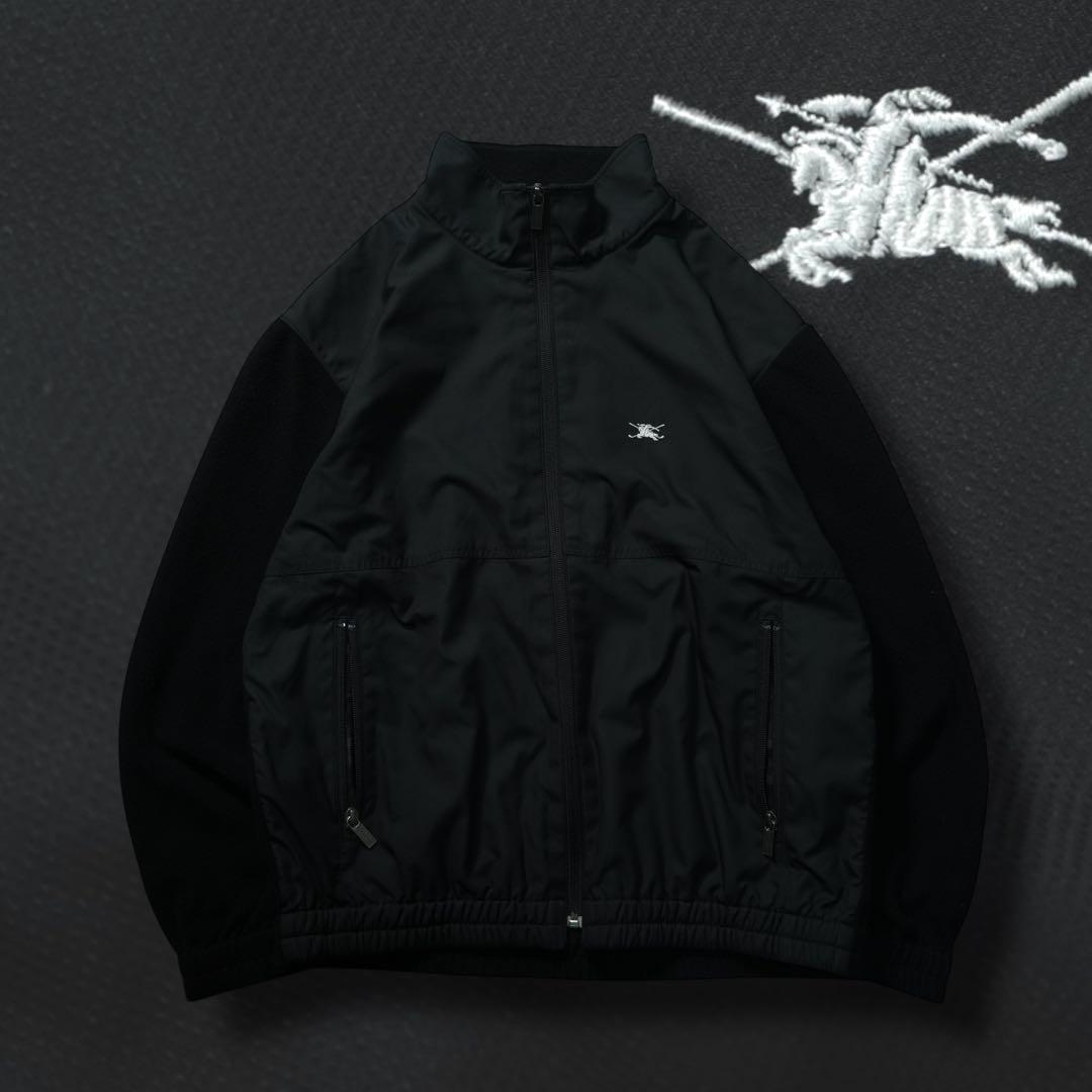 00s y2k BURBERRY 異素材 スイングトップ ナイロン 短丈 ホース