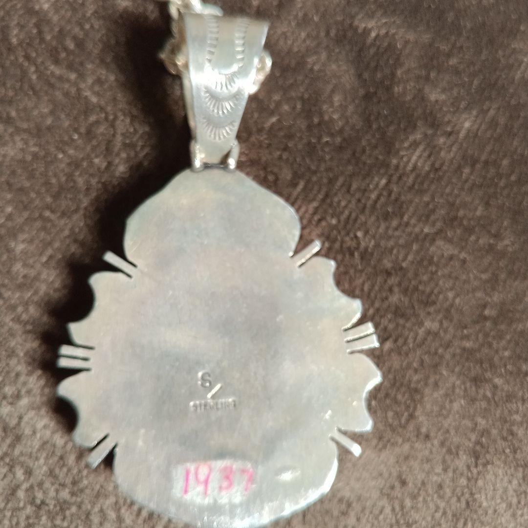 ターコイズペンダントネックレスシルバー925