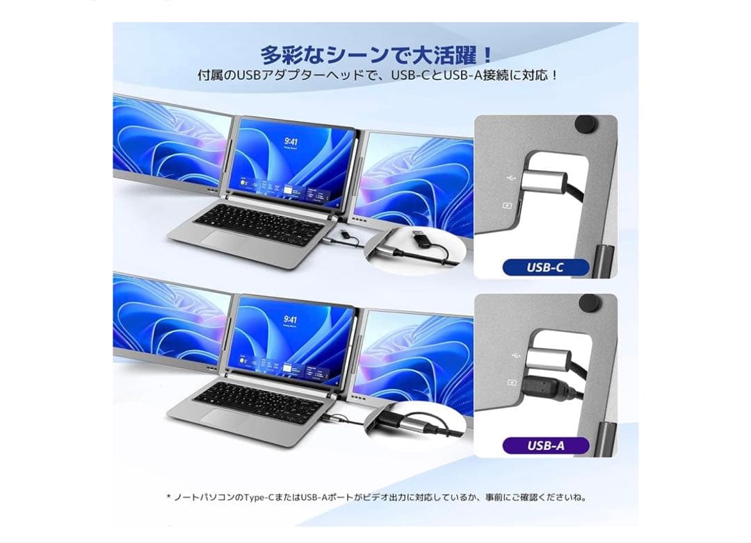 ★M★Kogoda モバイルモニター 15.6インチ トリプルモニター