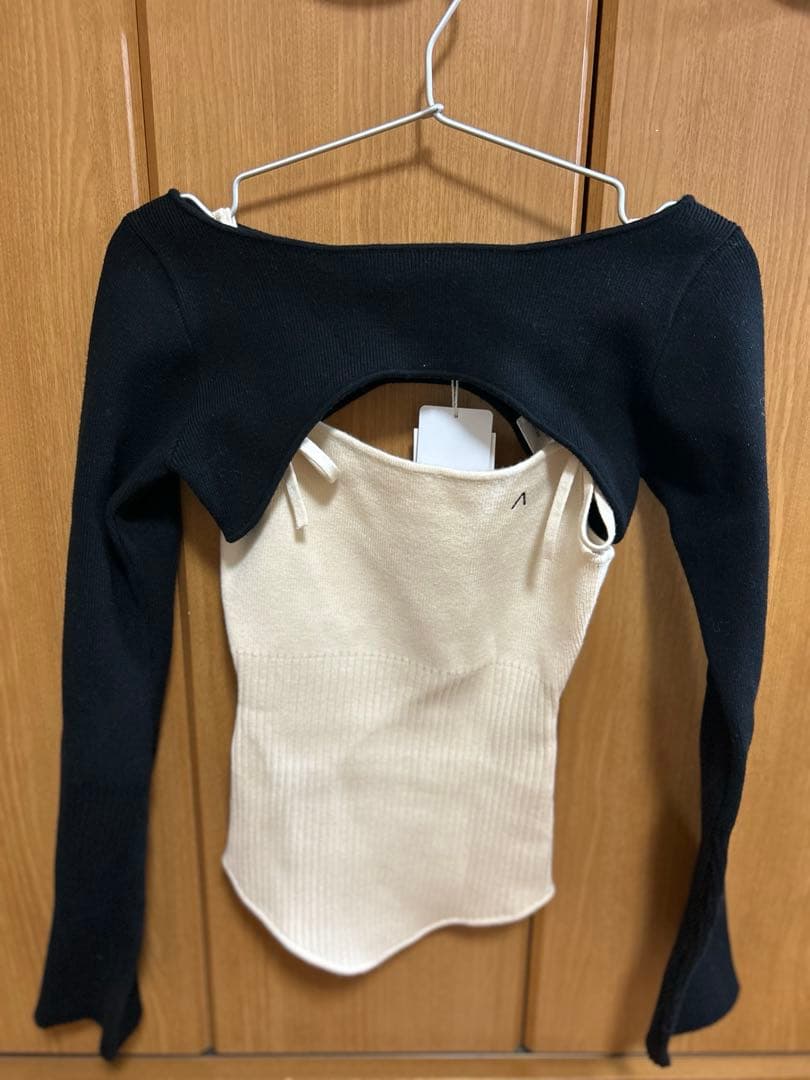 トップス andmary Bebe ribbon set tops