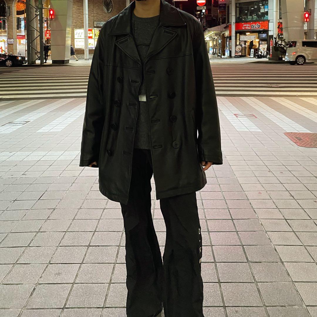 OLD GAP CORT レザージャケット　レザーピーコート　牛革　本革