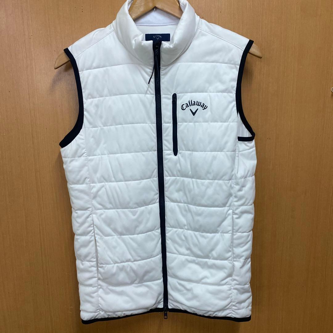 キャロウェイ　Callaway メンズ ベスト Mサイズ ホワイト　ストレッチ
