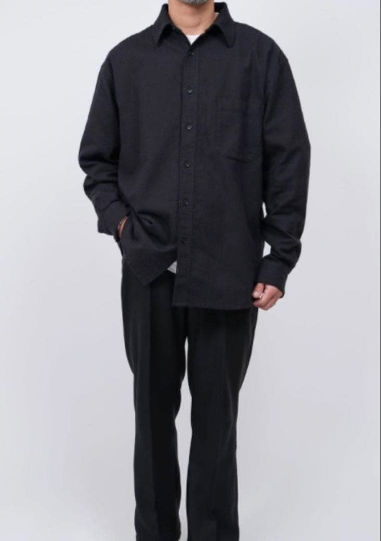 OVY Soft Flannel Wide Shirts ブラックXL 大藤勇矢