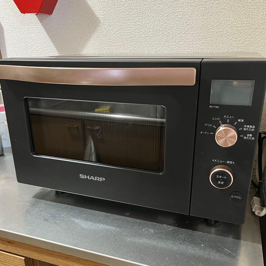 SHARP オーブンレンジ RE-F18A-B 2020年製 ブラック 美品