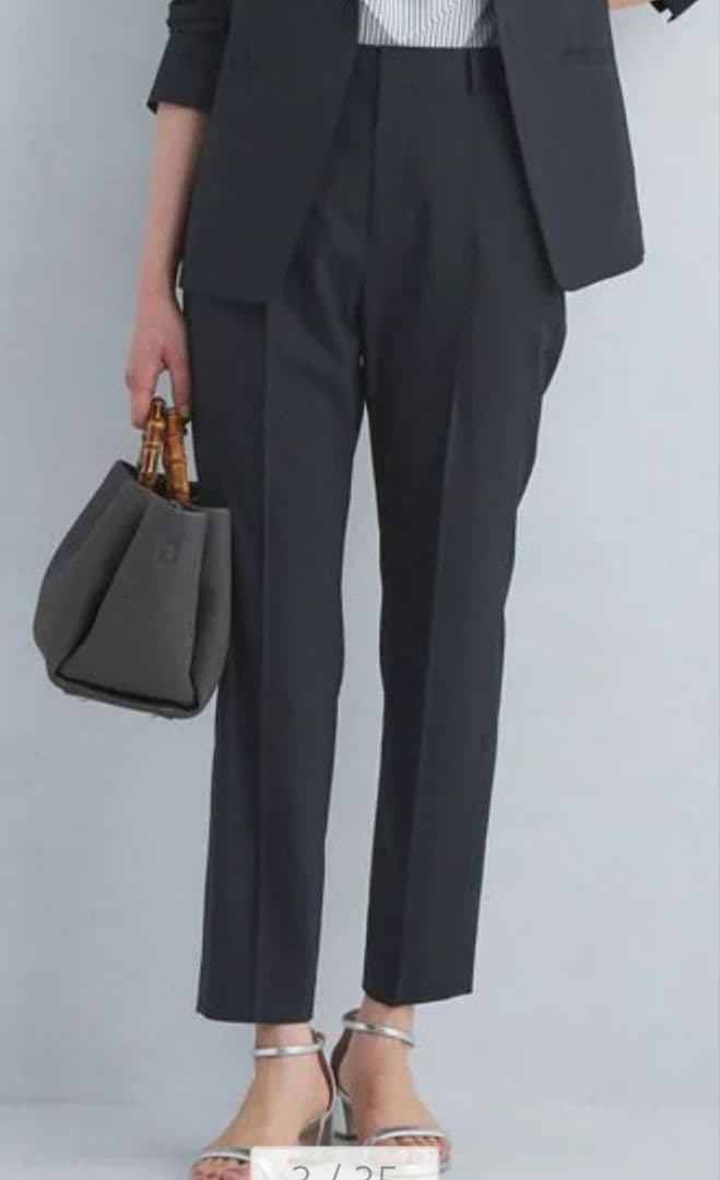 ライト カチリラ ノーラペル ジャケット／テーパード パンツ ◇No07◇