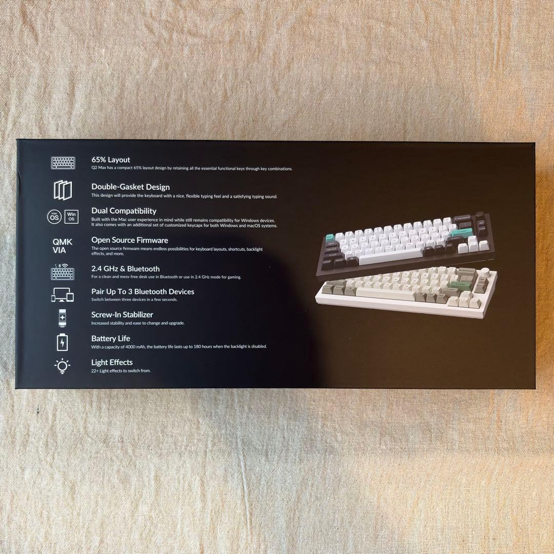 Keychron Q2 Max US配列 カーボンブラック ￼バナナ軸