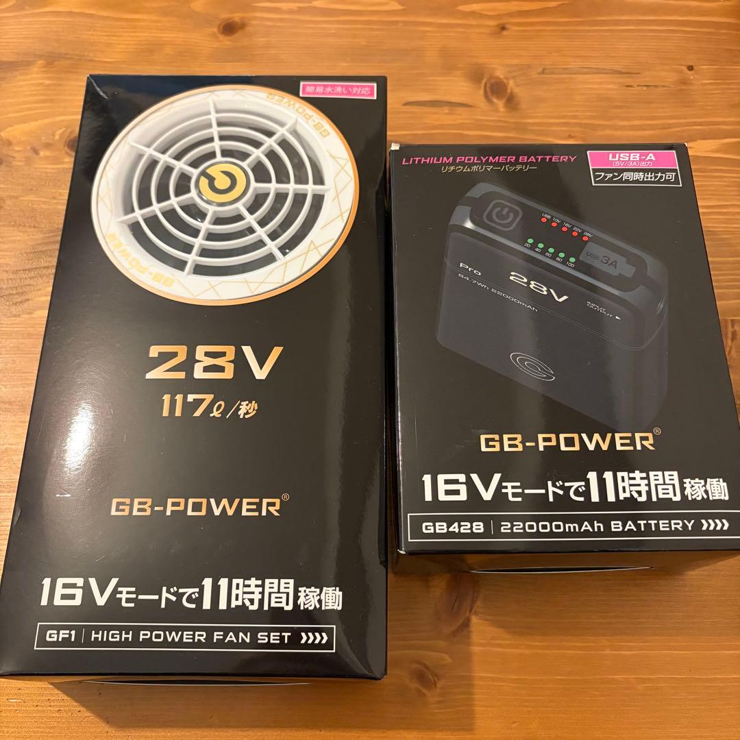 長信ジャパン空調服用28VバッテリーGB-POWER PROMAX ファンセット