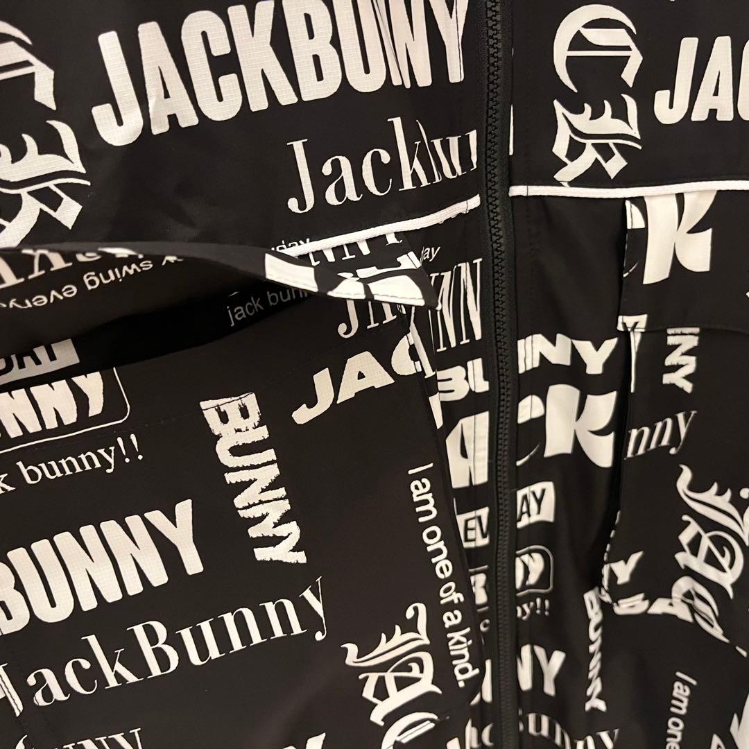 新品★24,200円 ジャックバニー ジップアップフーディブルゾン ロゴ総柄 L