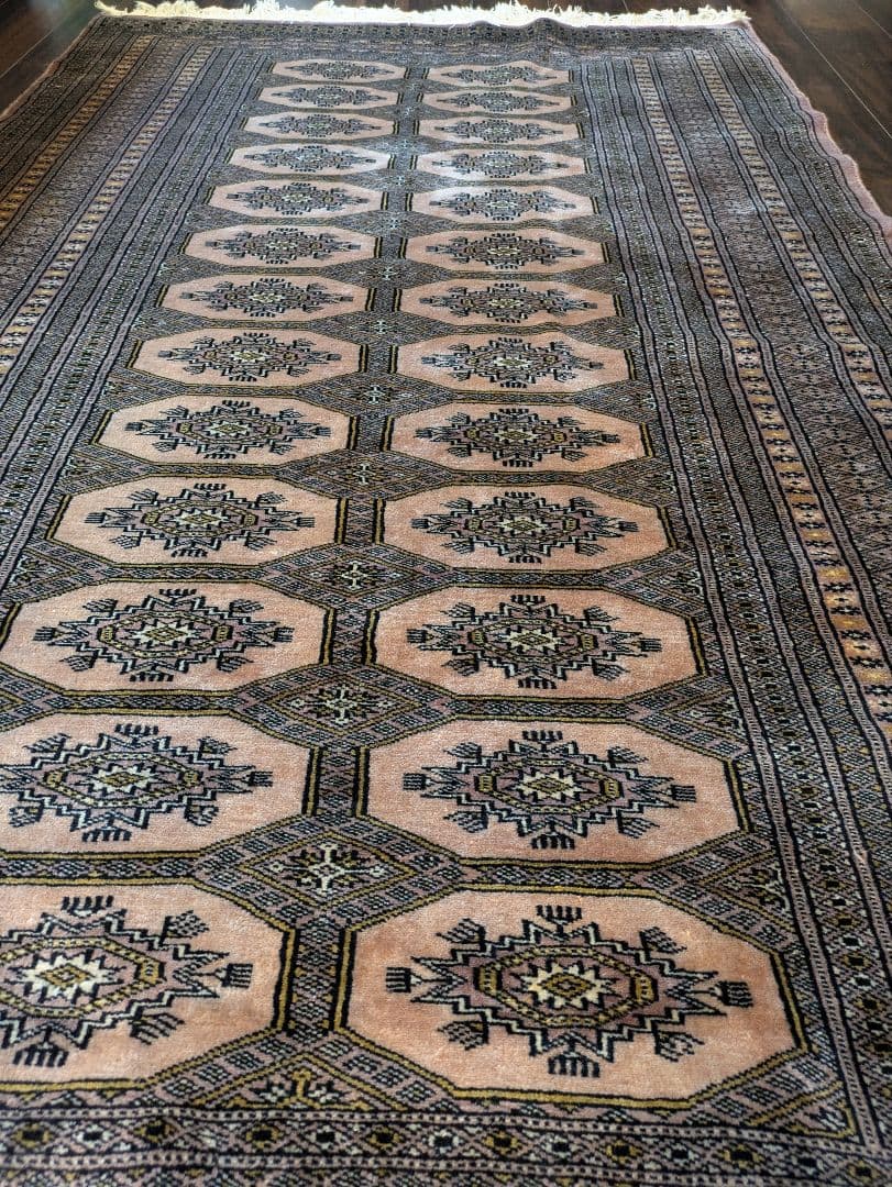 ヴィンテージラグ　トライバルラグ　パキスタン手織絨毯　203.5×119cm