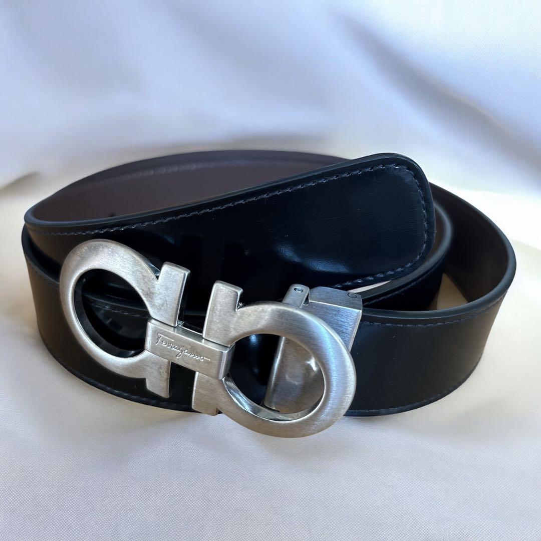 ✨希少✨フェラガモ　ベルト ガンチーニ リバーシブル ブラック