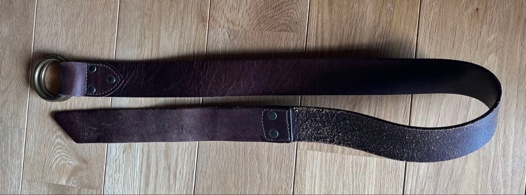 最終価格RRL ダブルリング レザーベルト BRASS 34インチ