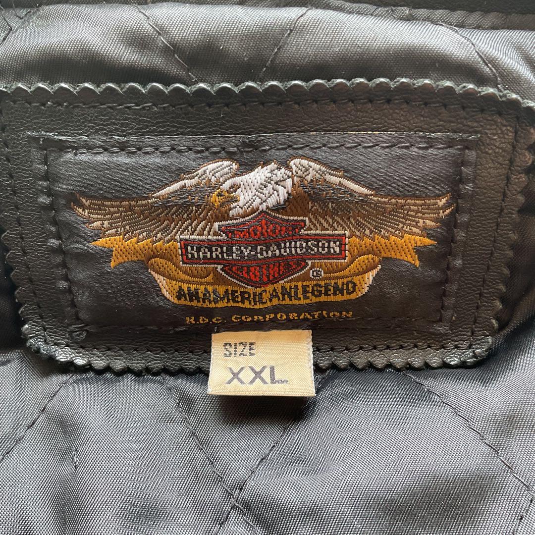 人気✨ハーレーダビッドソン　カウレザージャケット　シングルライダース　XXL 黒