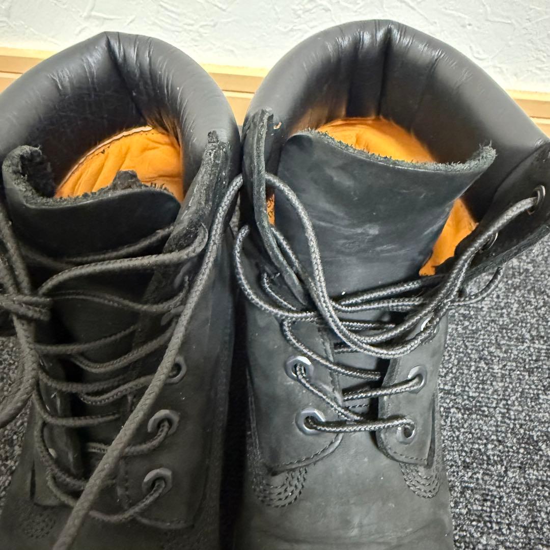 美品! Timberland 黒 ヌバック 6インチブーツ 25cm