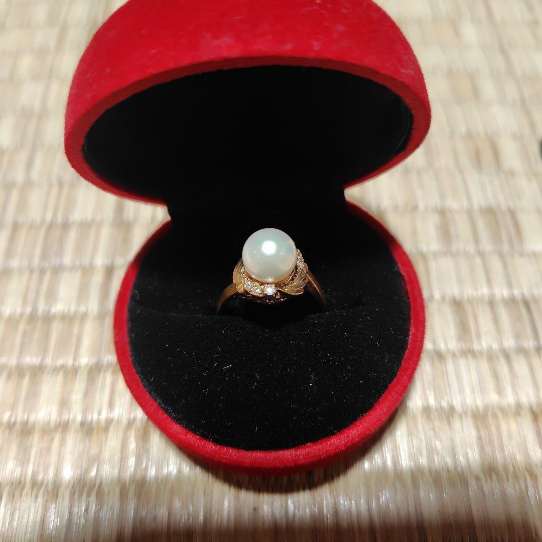 18kパール　15号リング