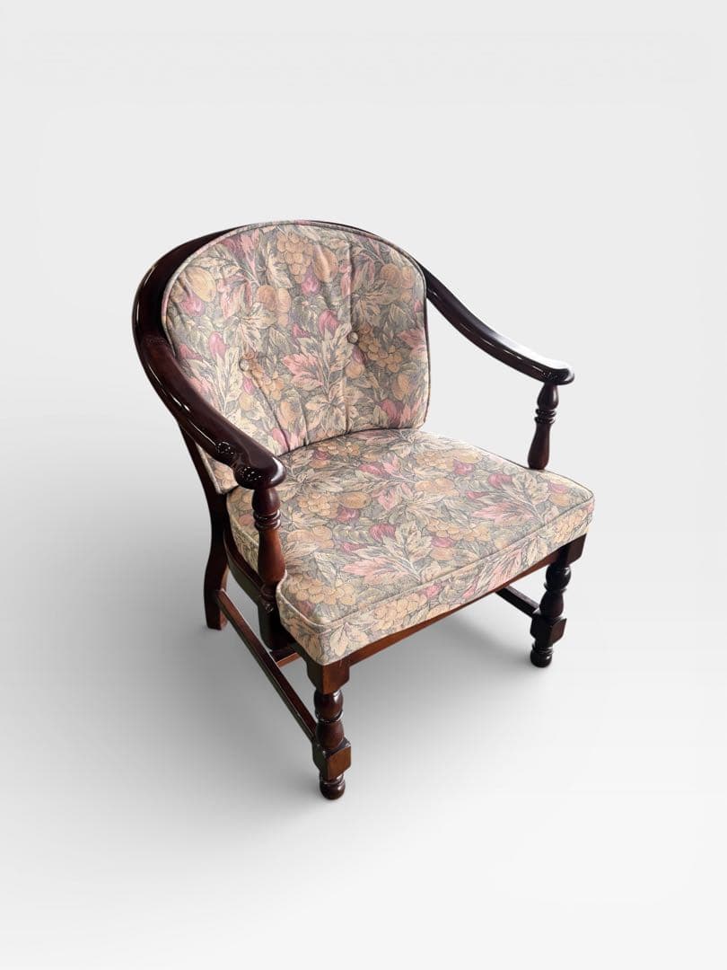 karimoku カリモク コロニアル アームチェア 1人掛け ベージュ 花柄