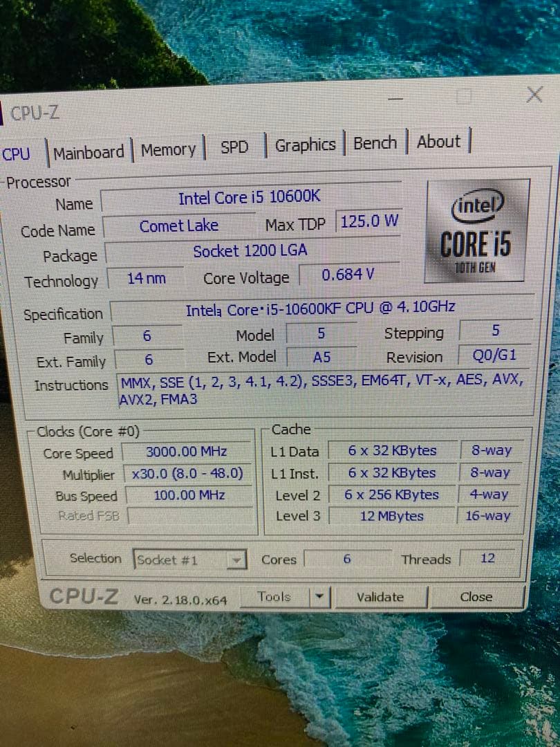 マザーボード Z490A Corei5 10600K