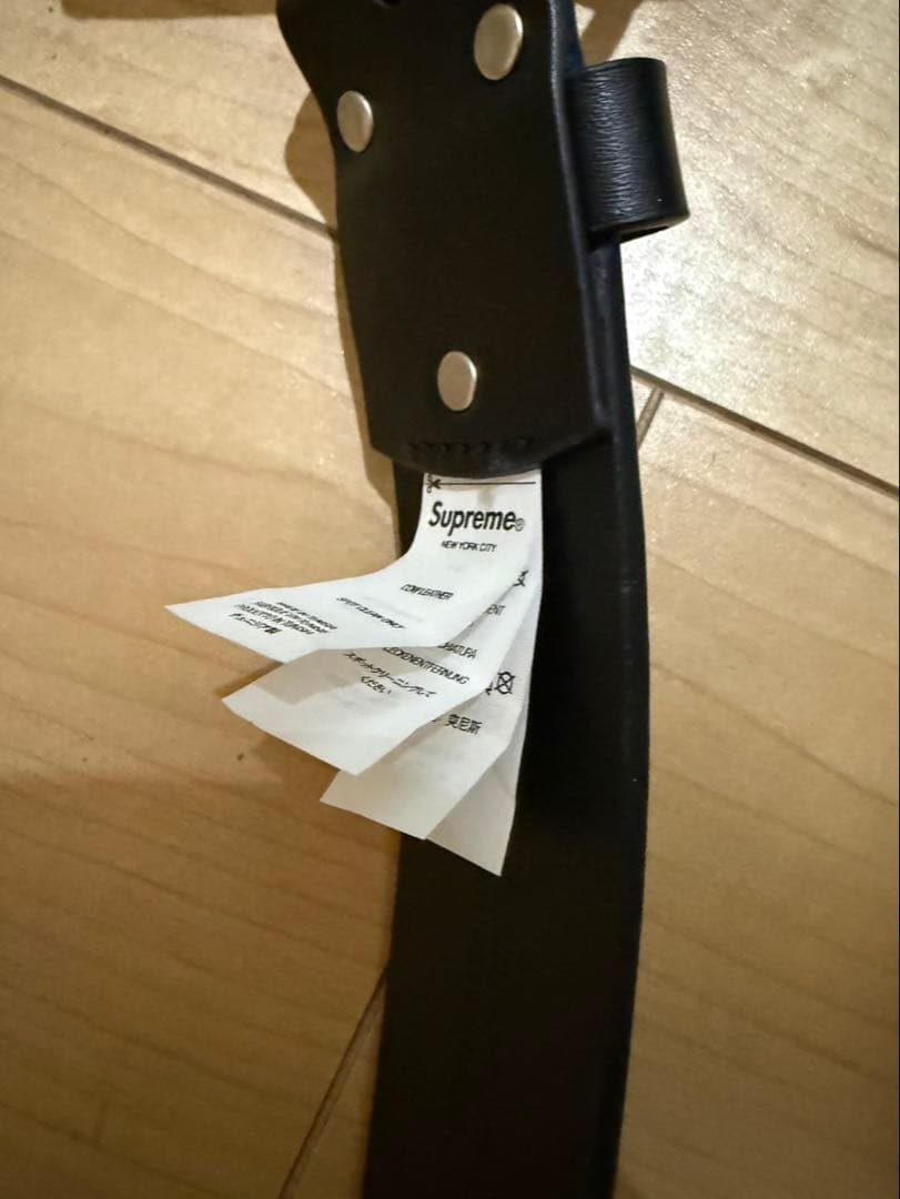 Supreme Repeat Leather Belt \"Black\" Mサイズ