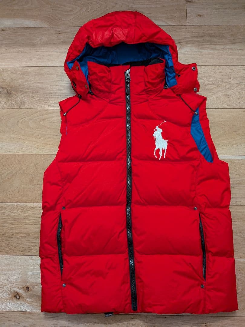 ラルフローレン ビッグポニー 赤 ダウンベスト