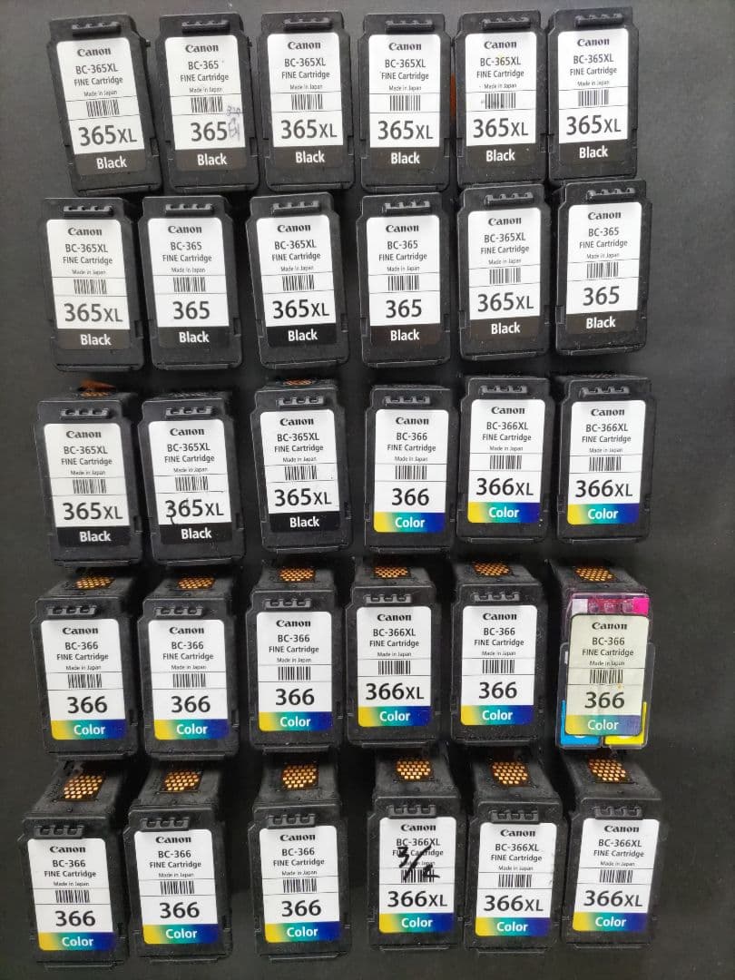 【CANON純正品】Canon BC365/366インクカートリッジ30個セット