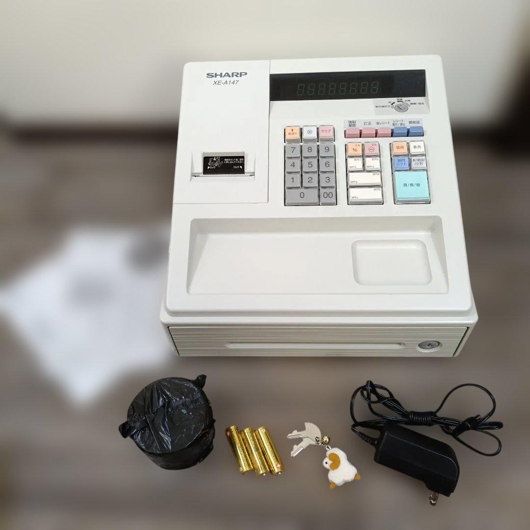 美品/SHARP XE-A417 電子レジスター ACアダプター、ロール紙、他