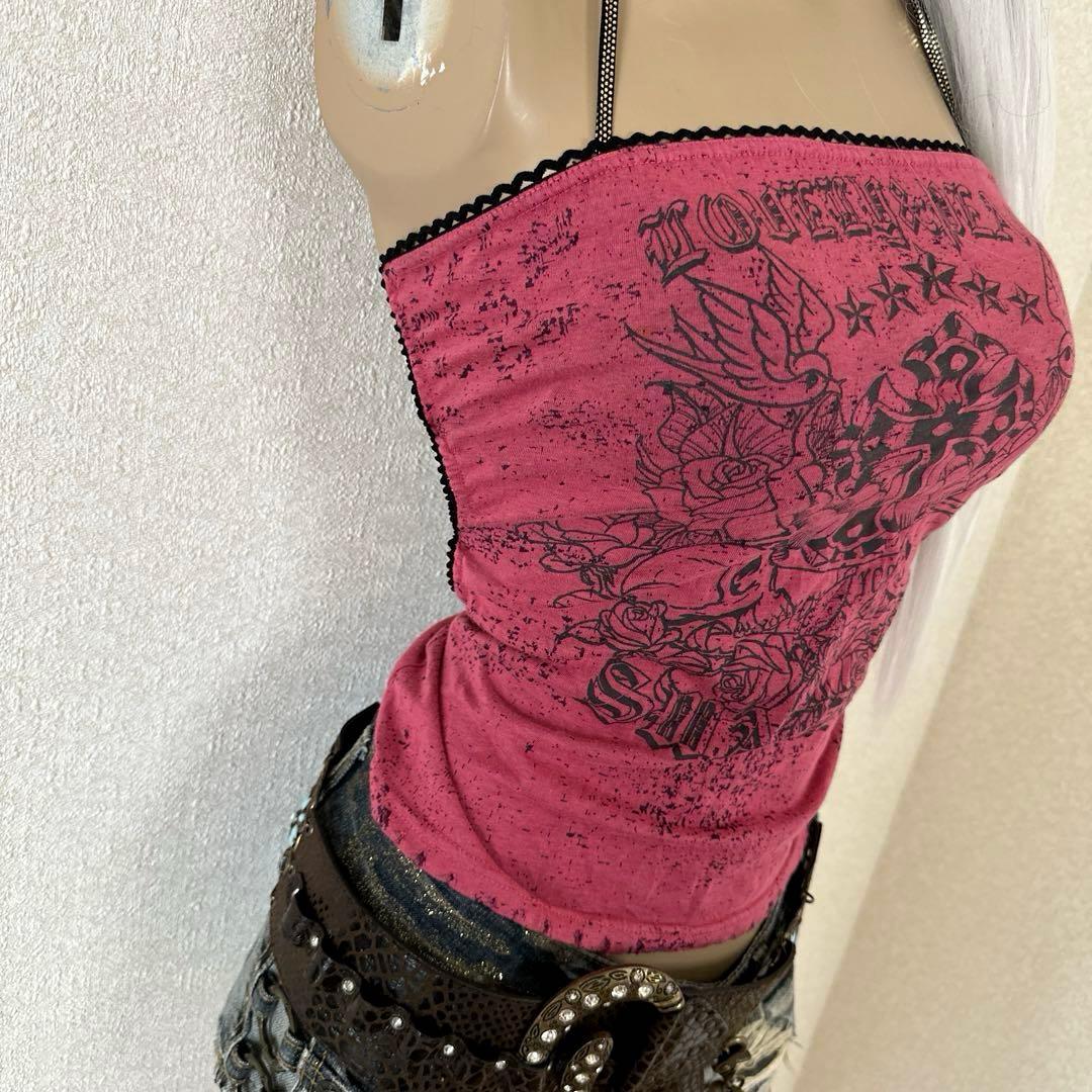 元祖【d.i.a.】背中ガンあき スカルベアトップ 平成当時物