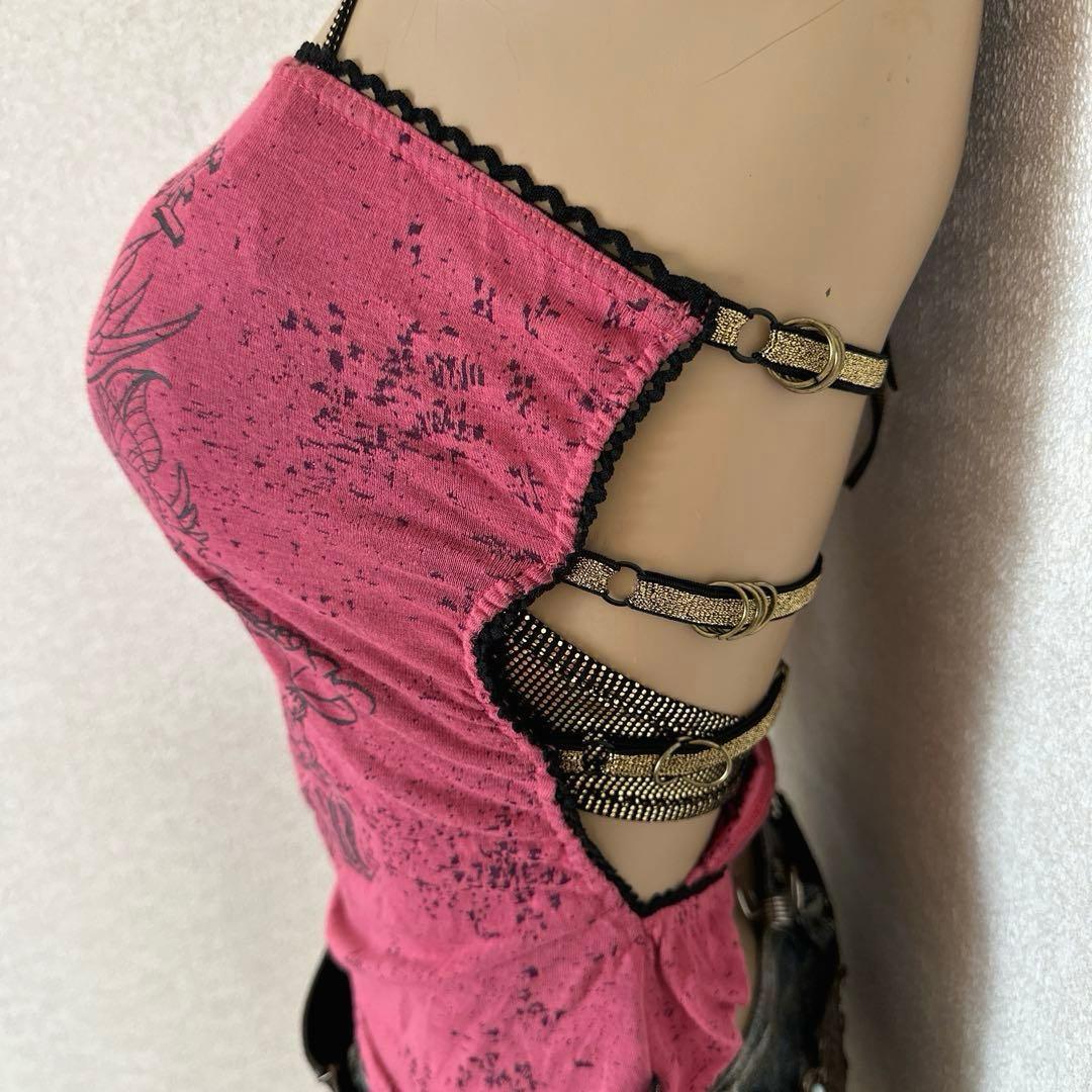 元祖【d.i.a.】背中ガンあき スカルベアトップ 平成当時物