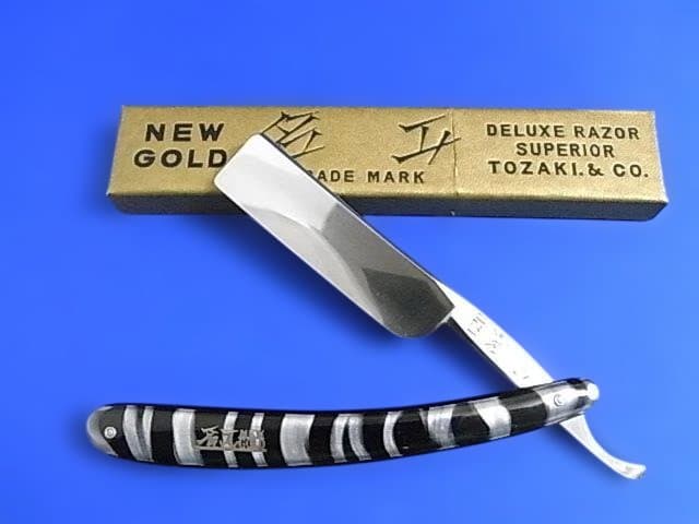 未使用 西洋剃刀 名工 NEW GOLD 120 TOZAKIデラックス剃刀松吉