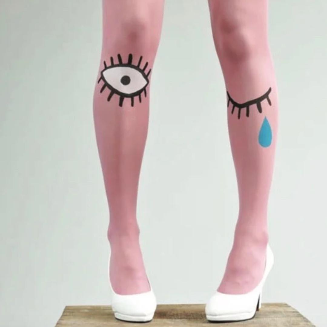 les Queues de Sardines 目玉タイツ　フランス　ピンク