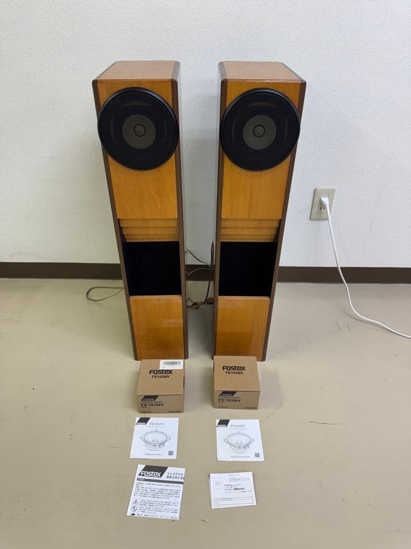 FOSTEX FE103NV2 搭載　自作スピーカー 2本セット