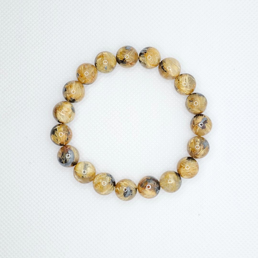 太陽放射 タイチン ルチル クォーツ【10.5mm/17.5cm】