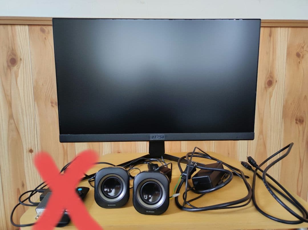 ゲーミングモニターOPTIX-G241V-E2＆有線スピーカー＋その他セット