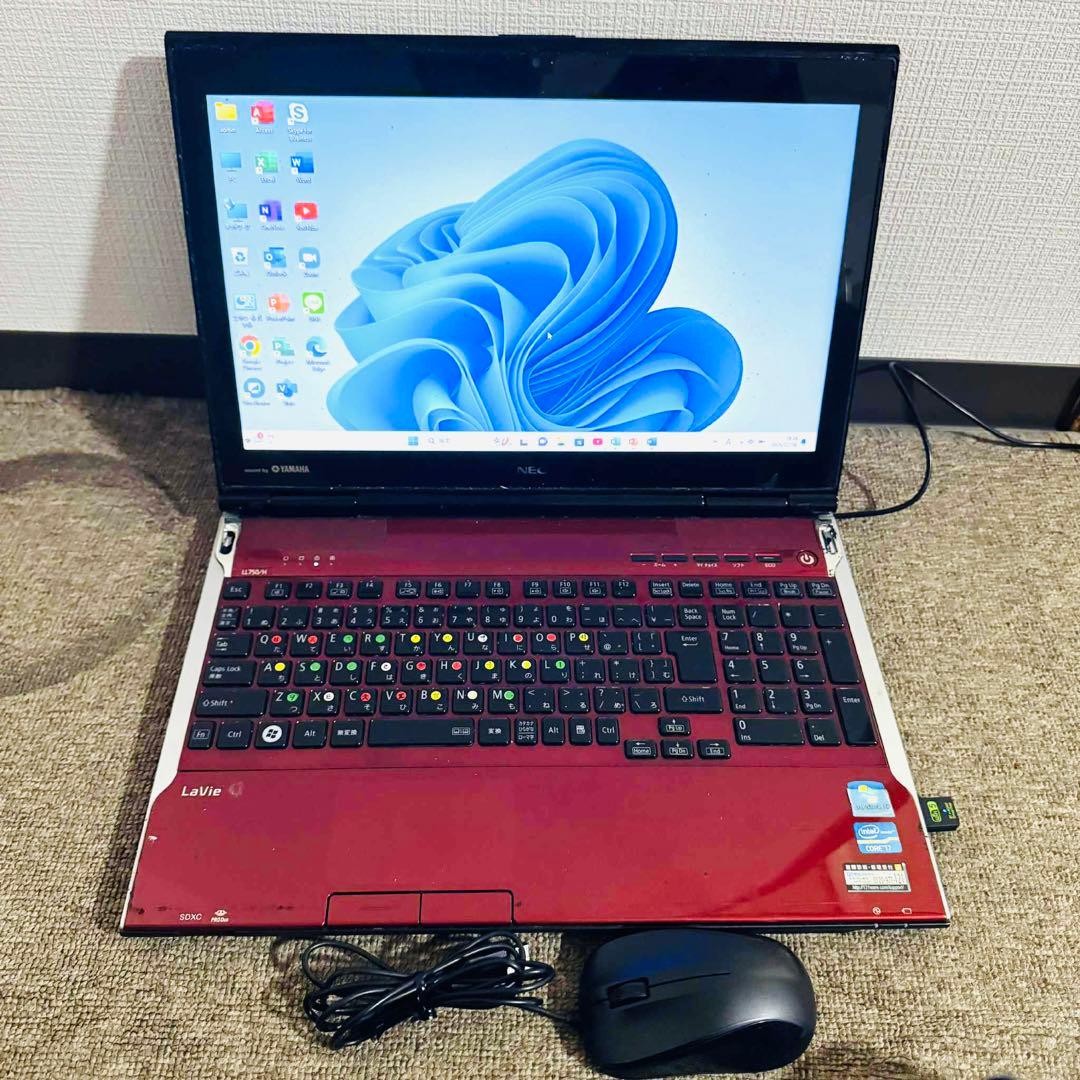 S228 NECノートパソコン i7メモリ8G高速Windows11オフィス付き