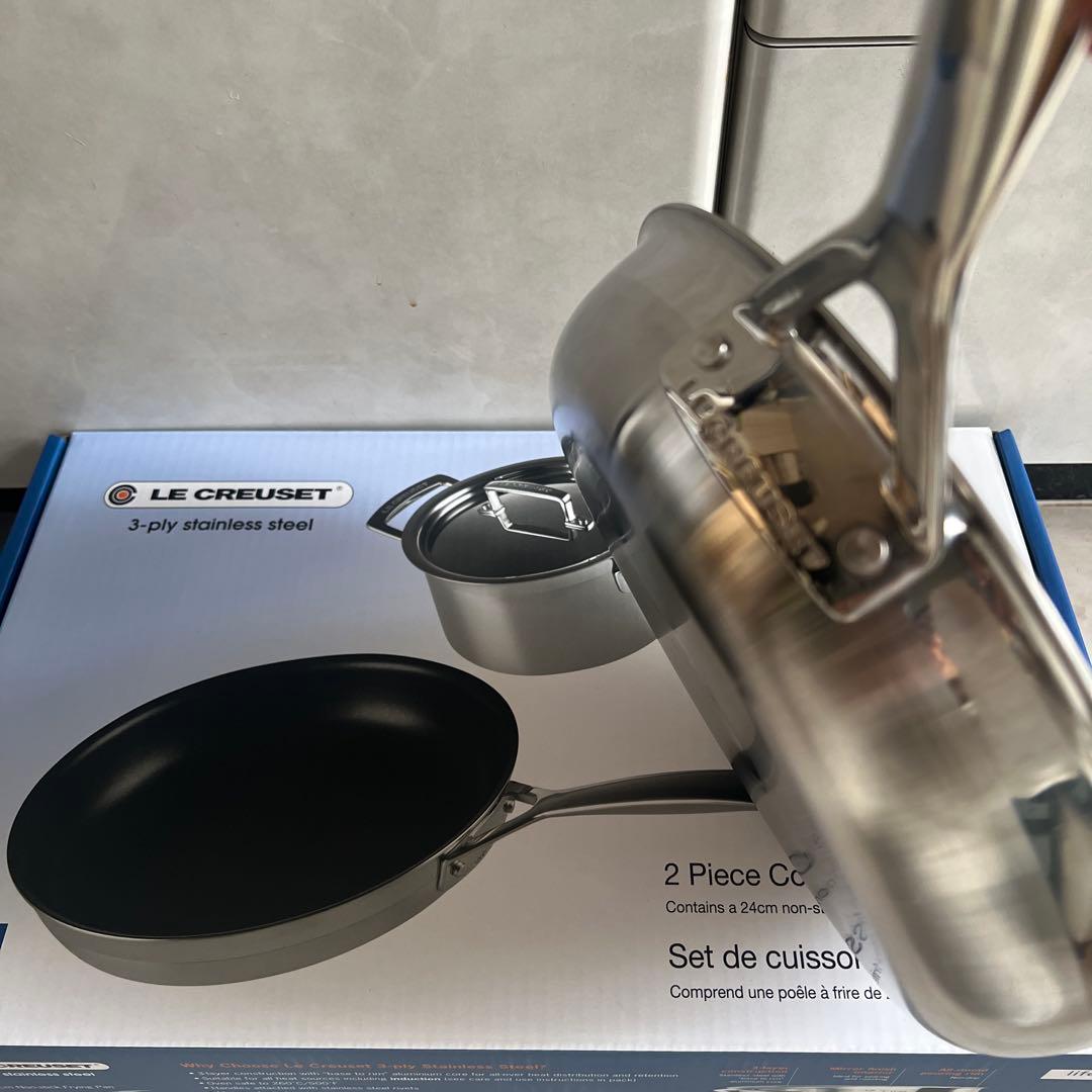 新品未使用ル・クルーゼ ステンレスフライパン24cm