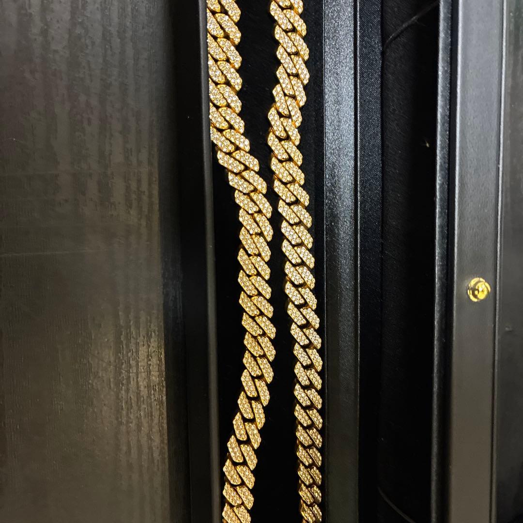 Nasty Dog ナスティードック　ストーン付きゴールドチェーン