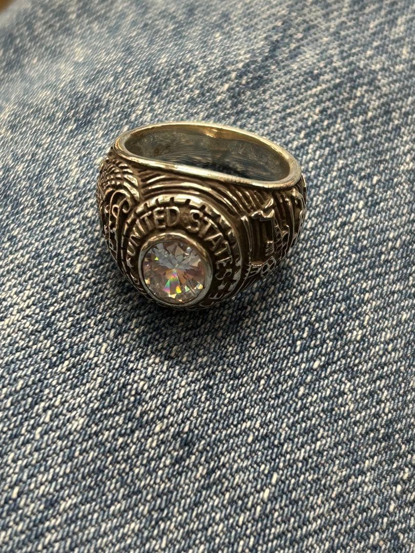 USA シルバー925 リング ジルコニア 海軍 AIRFORCE