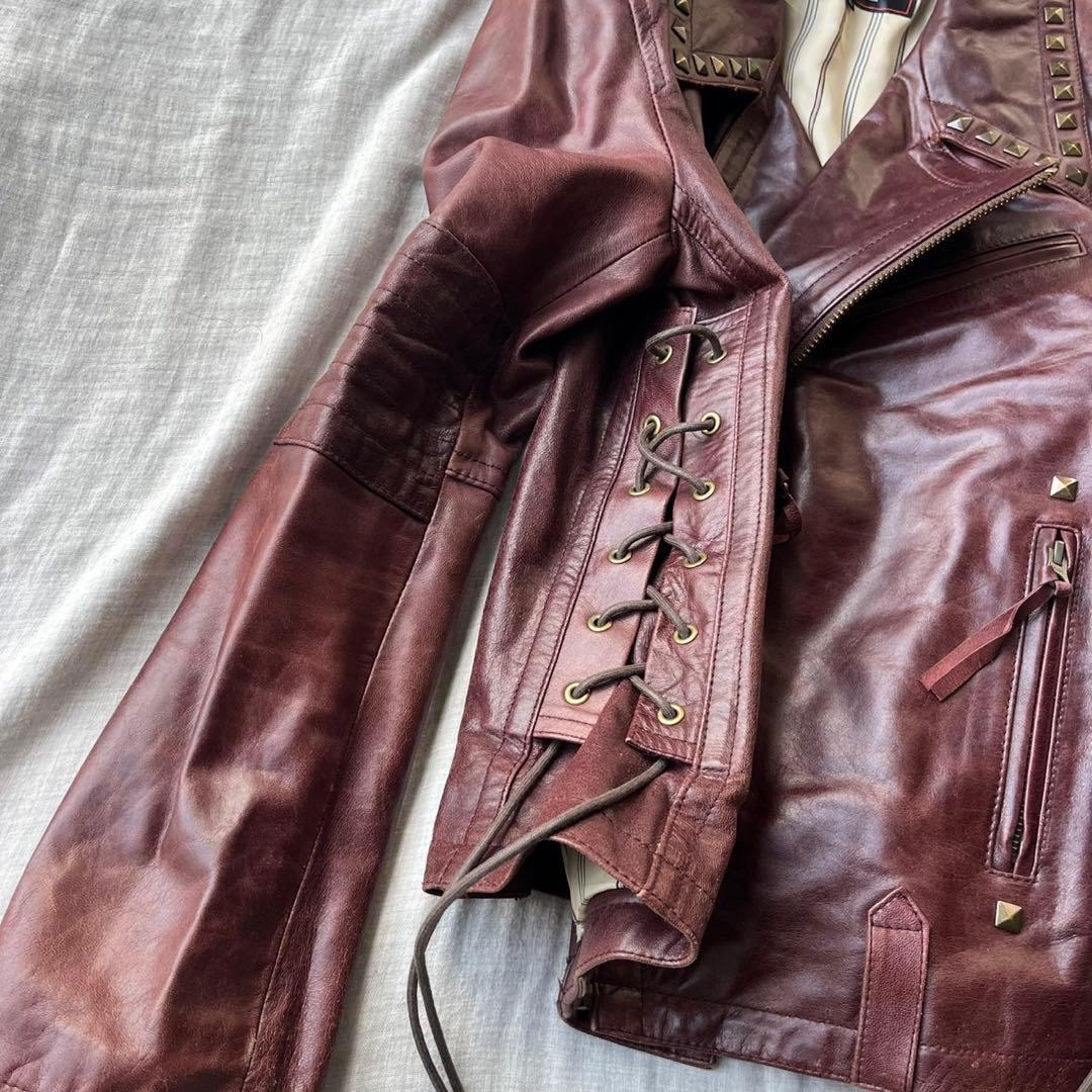 ジャケット・アウター TORNADO MART raceup studs leather jacket