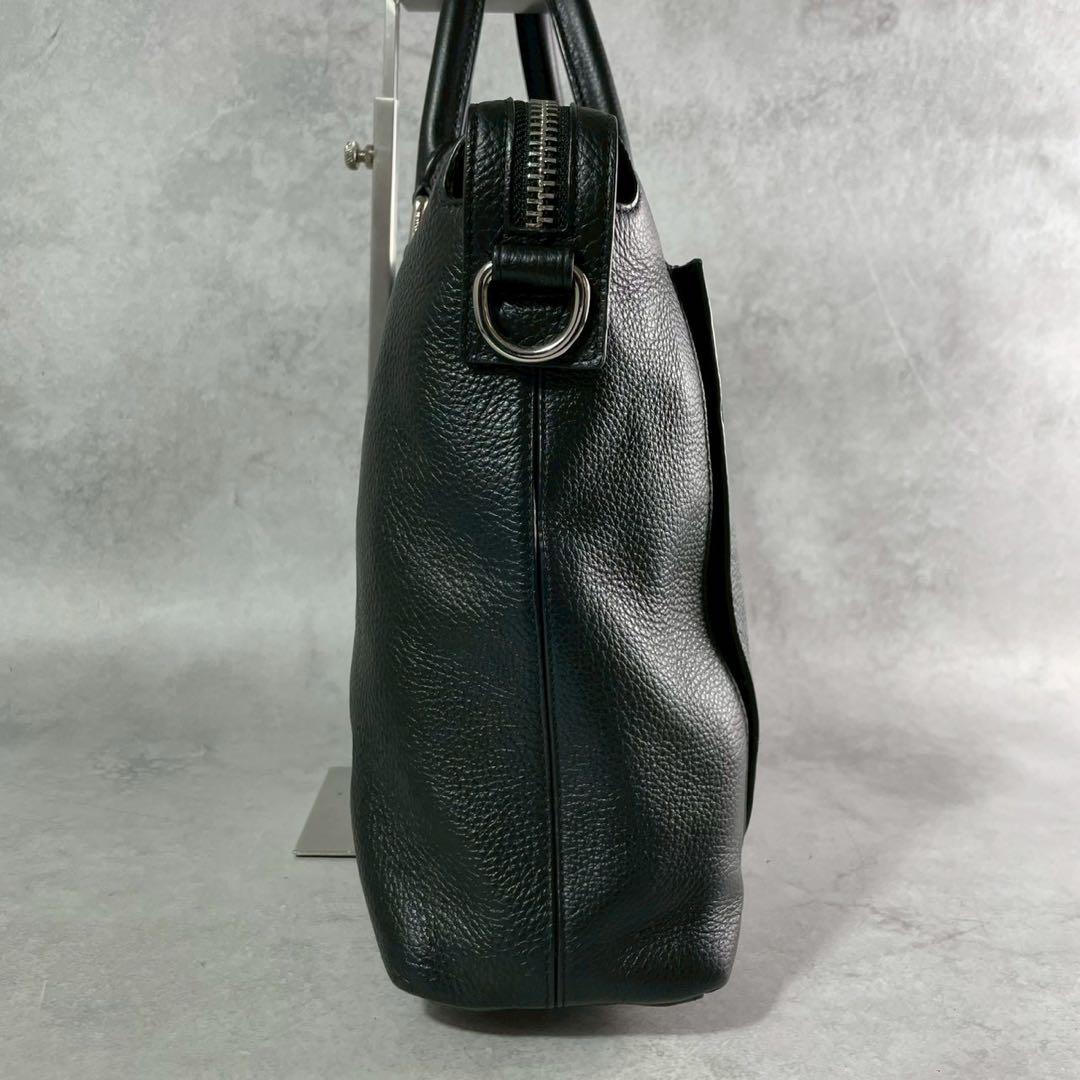 COACH 2WAY ブラック　黒いレザー ビジネスバッグ