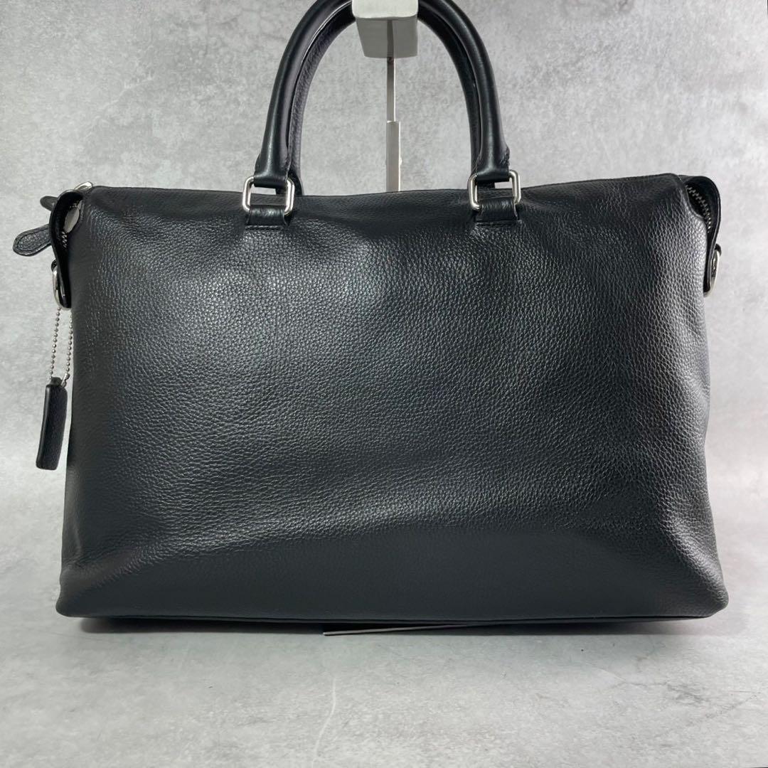 COACH 2WAY ブラック　黒いレザー ビジネスバッグ