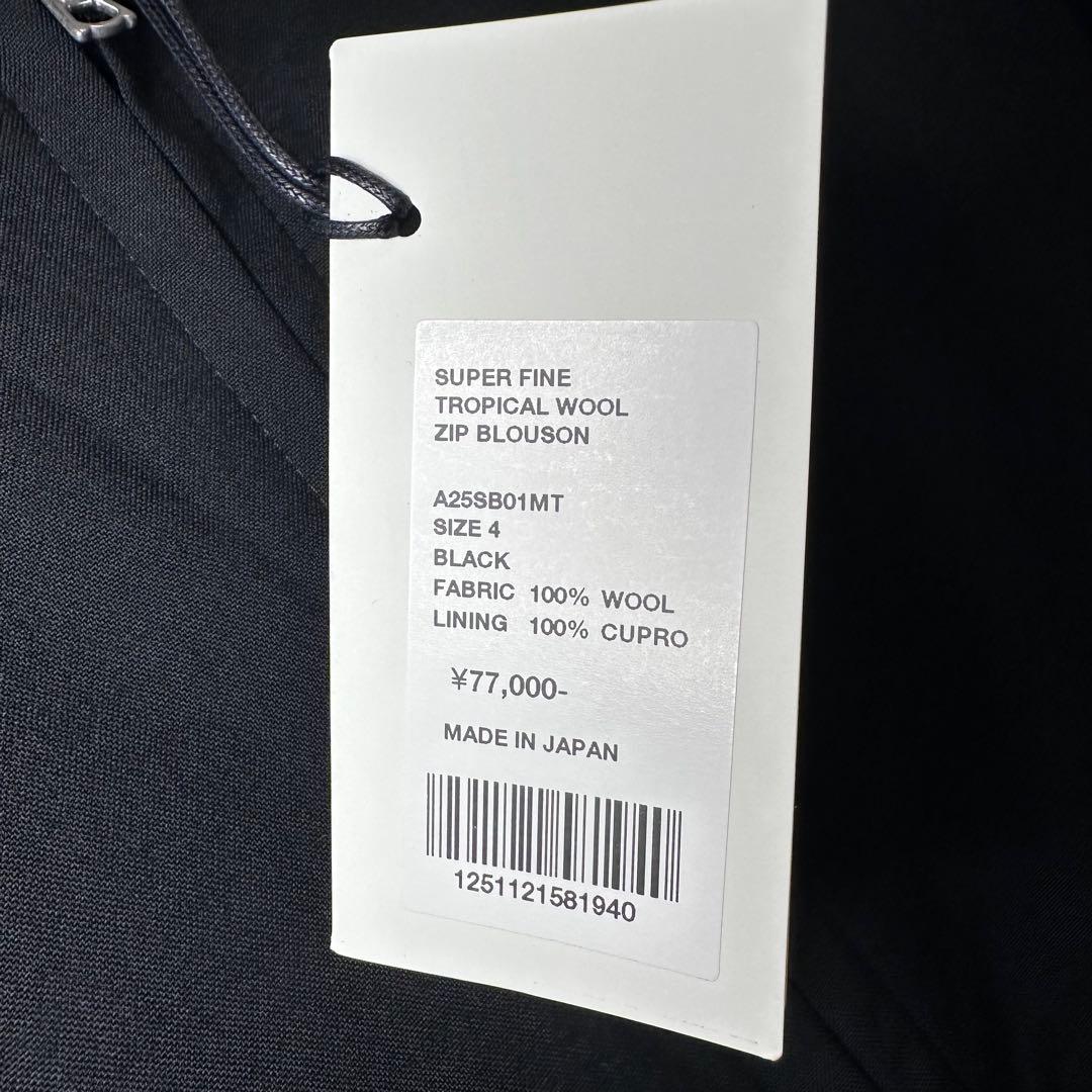 AURALEE 25SS TROPICAL WOOL ZIP BLOUSON ４