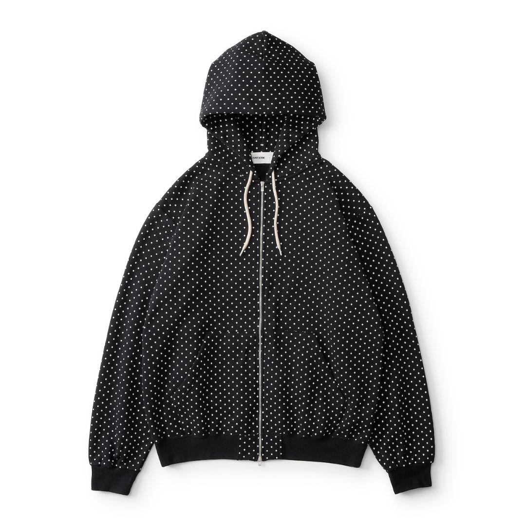 トップス everyone back logo dot zip up hoodie XL