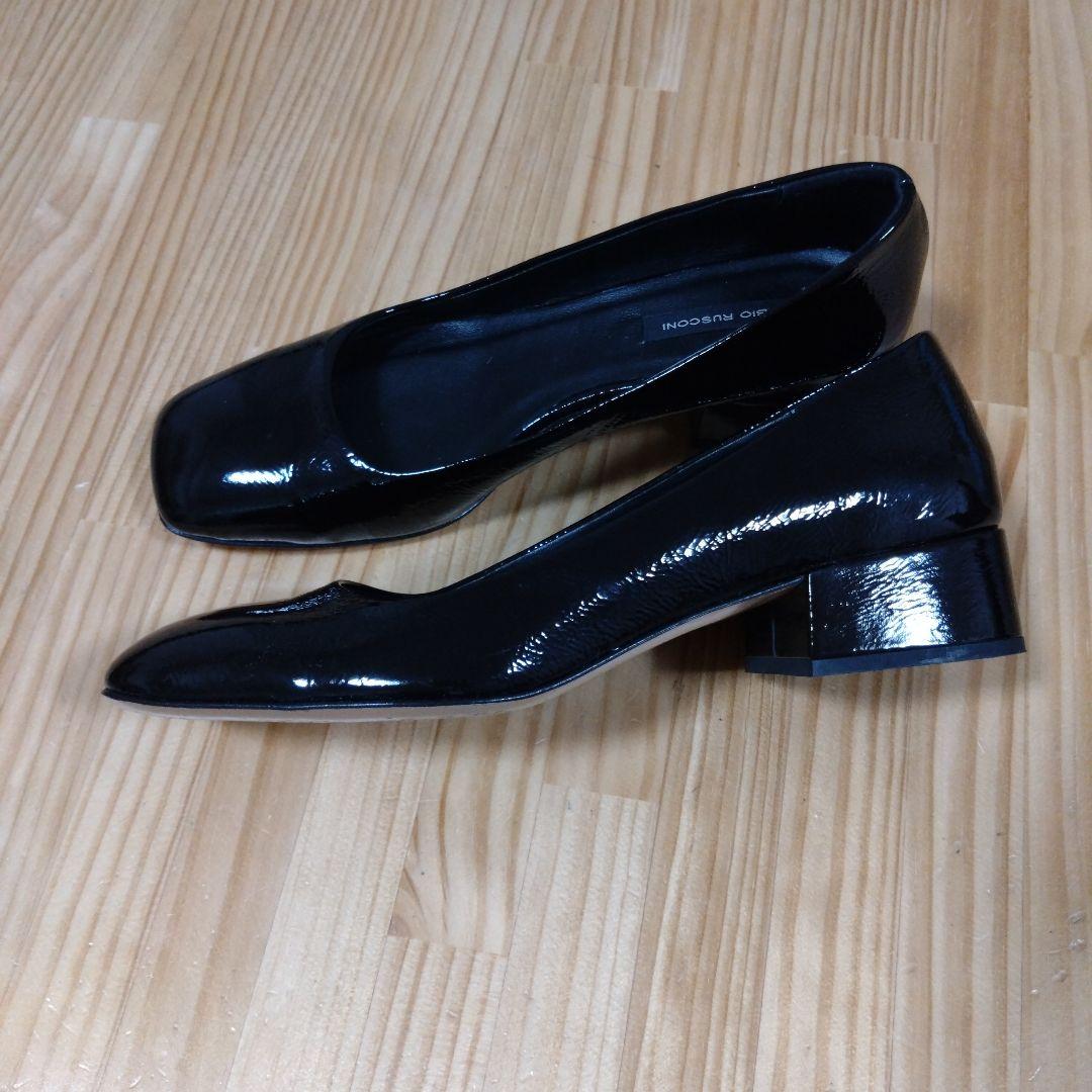 ポポポ☆極美品　ファビオルスコーニ　黒　エナメル　パンプス 38