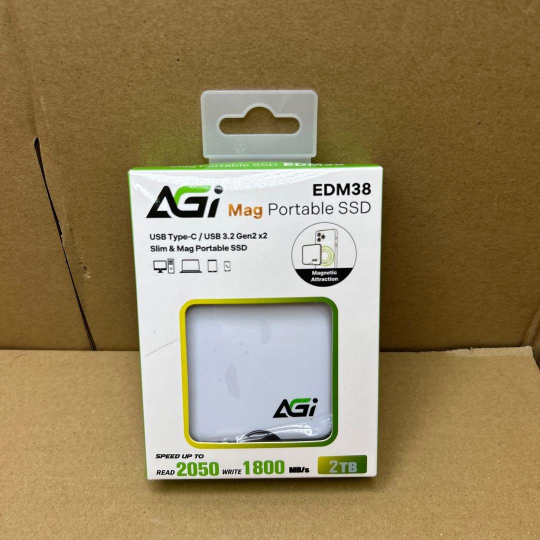 AGI 外付け SSD 2TB 白　EDM38