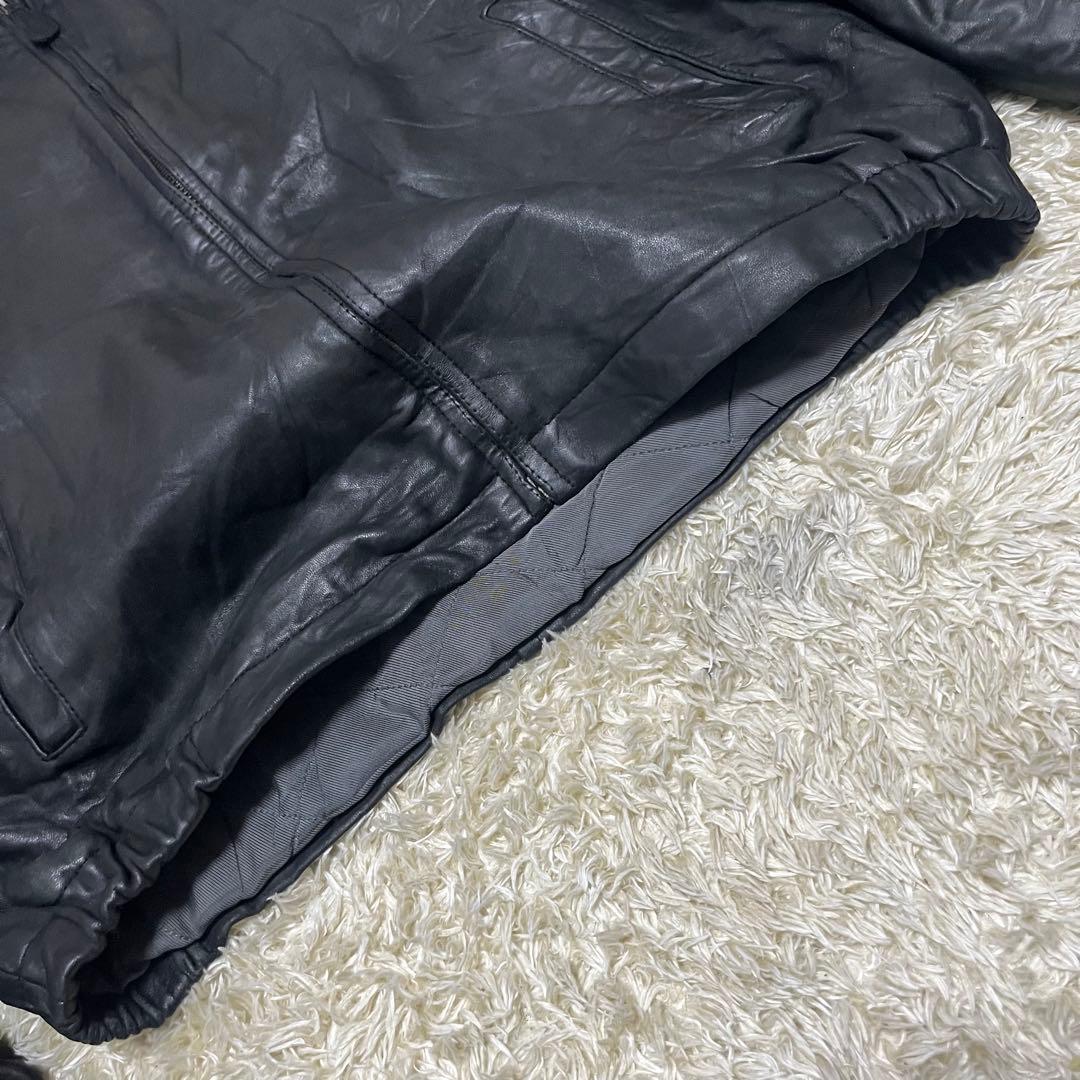 Nautica 名作 レザージャケット 90s　46　大きいサイズ　ノーティカ