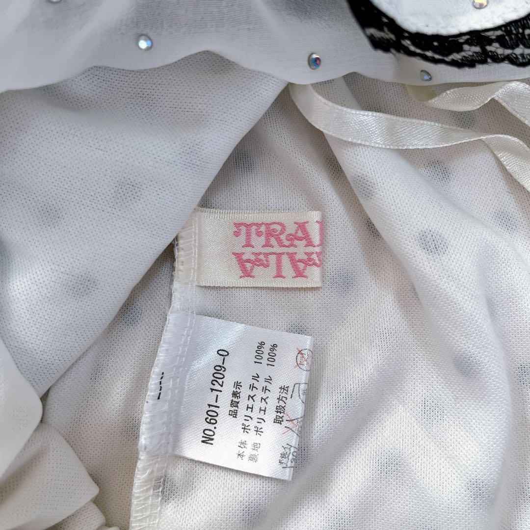 トゥララ ホワイトリボン レースフリルドット柄 キャミソール リズリサ系