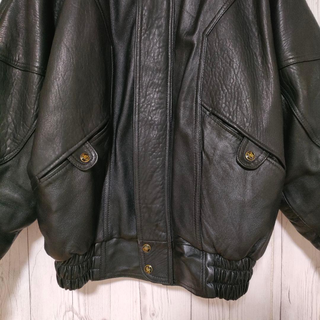 レザージャケット ボンバージャケット フライトジャケット 本革 スペイン製 L
