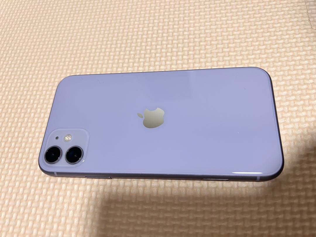 美品 iPhone 11 64GB パープル 本体 SIMロック解除