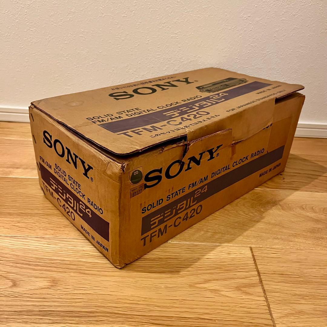 【昭和レトロ】SONY(ソニー)TFM-C420 ラジオ＋パタパタ時計【外箱有】