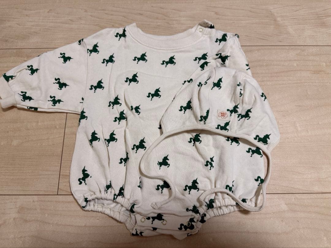 【melted butter】ロンパース/ボンネットset