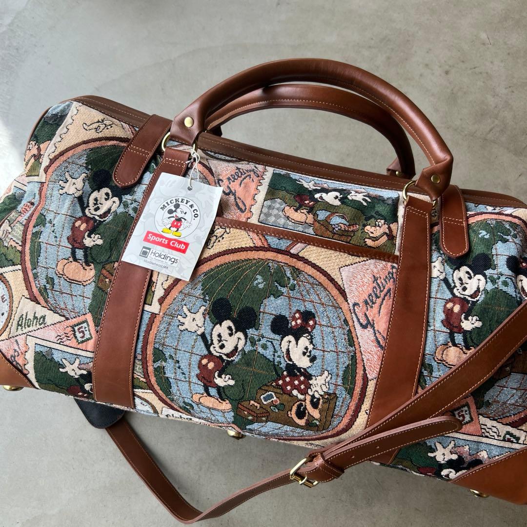 【Disney VINTAGE】ディズニー　ボストンバッグ　旅行カバン　ミッキー