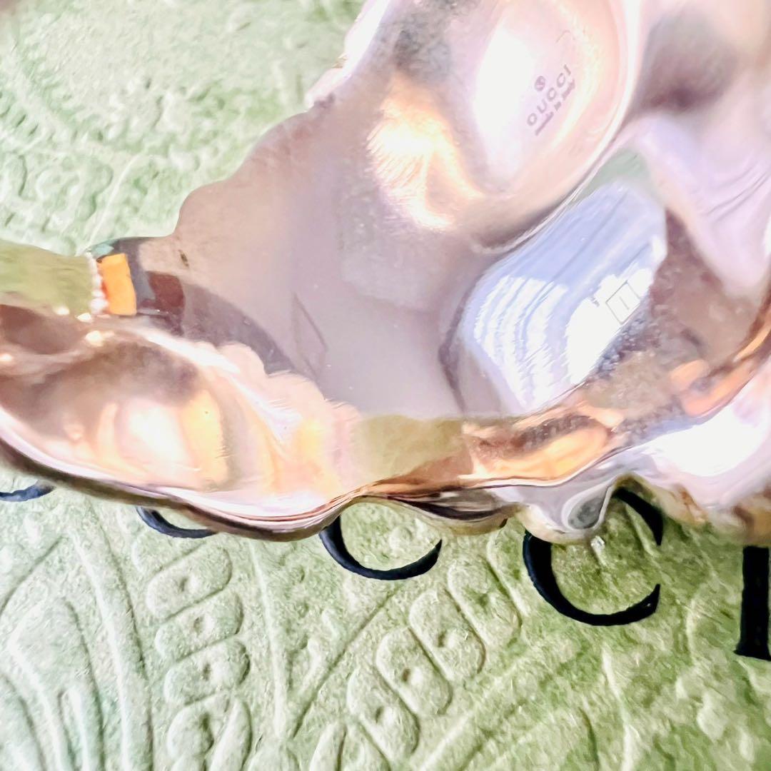 美品✨GUCCI　グッチ　リング　ライオンヘッド　ホワイトクリスタル　22号